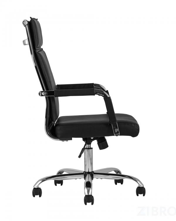 Компьютерное кресло TopChairs Original офисное черное в обивке из экокожи, механизм качания Top Gun