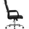 Компьютерное кресло TopChairs Original офисное черное в обивке из экокожи, механизм качания Top Gun