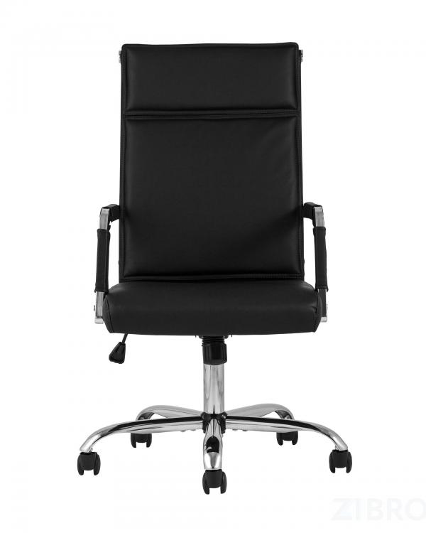 Компьютерное кресло TopChairs Original офисное черное в обивке из экокожи, механизм качания Top Gun