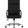 Компьютерное кресло TopChairs Original офисное черное в обивке из экокожи, механизм качания Top Gun