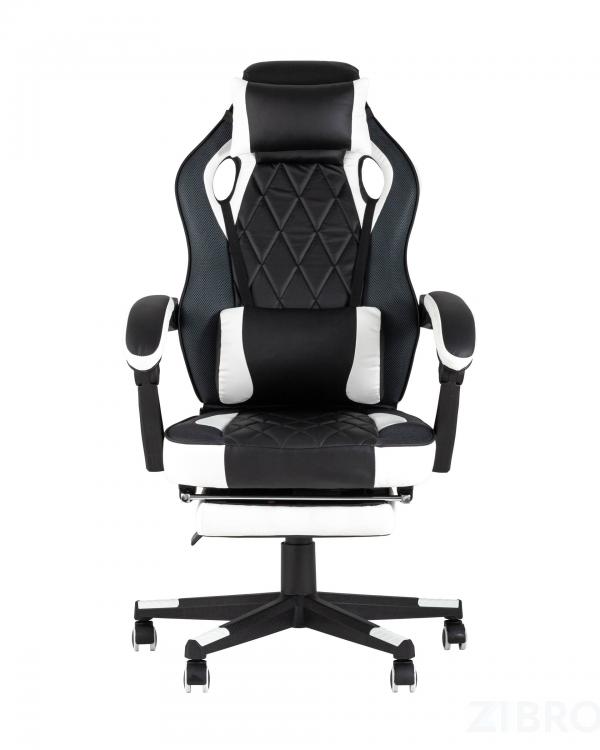 Игровое кресло TopChairs Virage черно-белое геймерское