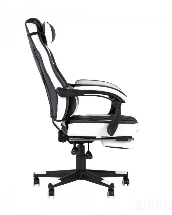 Игровое кресло TopChairs Virage черно-белое геймерское