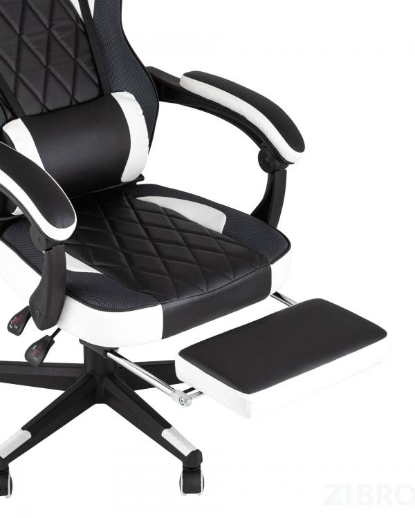 Игровое кресло TopChairs Virage черно-белое геймерское