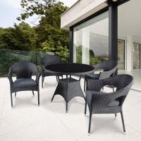 Комплект плетеной мебели T190A-1/Y97A Black 4Pcs