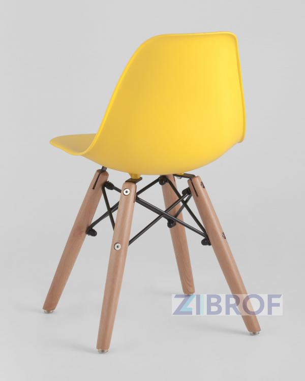 Комплект мебели детский стол Eames белый, 2 желтых стульчика