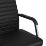 Компьютерное кресло TopChairs Unit офисное черное в обивке из экокожи, механизм качания Top Gun