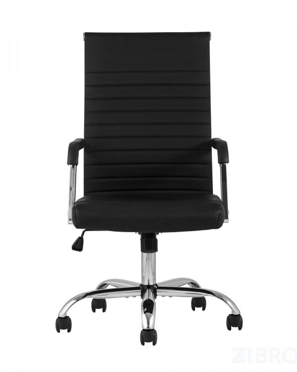 Компьютерное кресло TopChairs Unit офисное черное в обивке из экокожи, механизм качания Top Gun