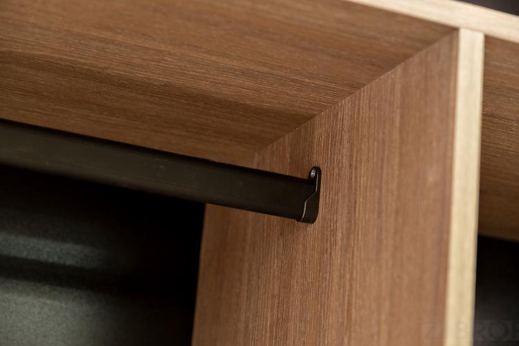 GD-10013/1-3 Шкаф Alto двухд c полками, цвет дуб Урбан Кофейный, дверцы стекло(тонир) 100*57*228.5см