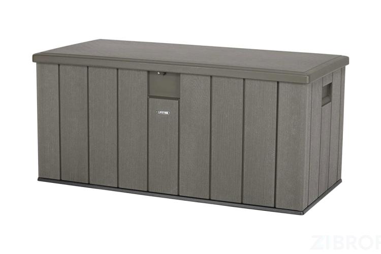 Сундук пластиковый WoodLook, 570 л, серый