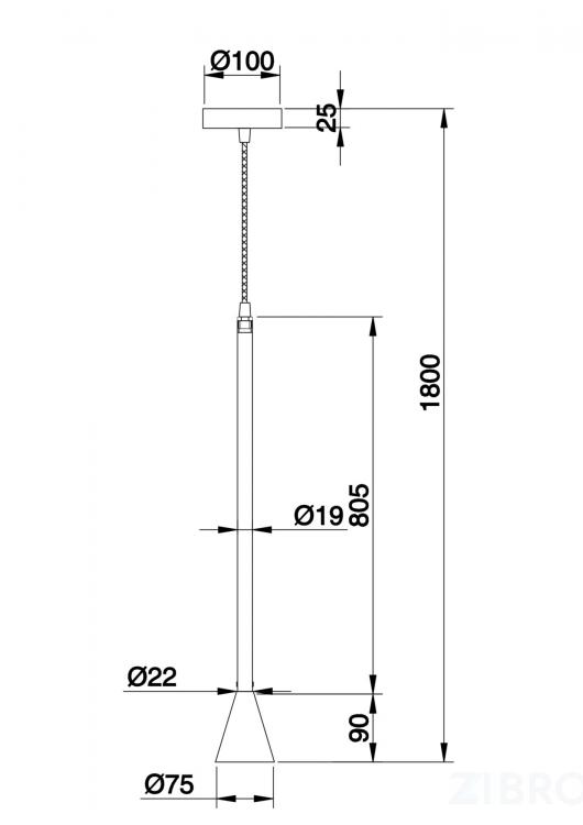 Подвесной светильник Technical P064PL-01W