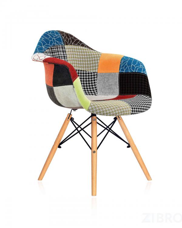 Стул DAW Patchwork обивка ткань ножки массив дерева