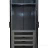 GD-10012-6 Шкаф Alto двухд c выдвиж ящик, цвет серый Кобальт, дверцы стекло(рифленое) 100*57*228.5см