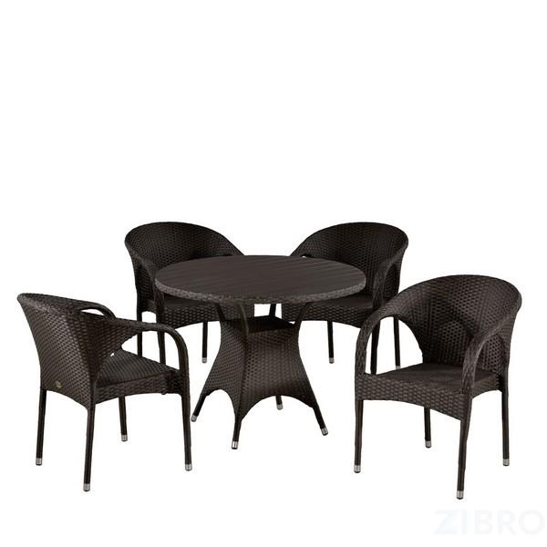 Комплект плетеной мебели T190AD/Y290B-W52 Brown 4Pcs