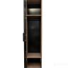 GD-10024/1-3 Шкаф Alto пенал c вешалкой,цвет дуб Урбан Кофеный, дверцы стекло(тонир) 50*57*228.5см