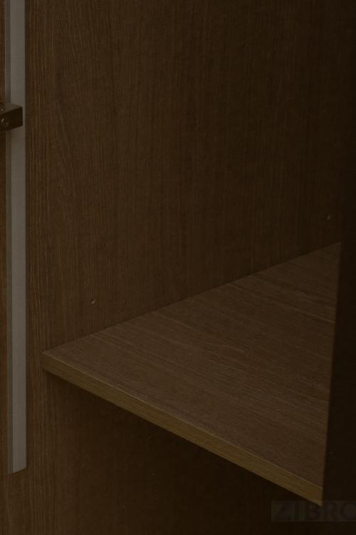 GD-10024/1-3 Шкаф Alto пенал c вешалкой,цвет дуб Урбан Кофеный, дверцы стекло(тонир) 50*57*228.5см
