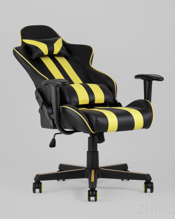 Игровое кресло компьютерное TopChairs Camaro желтое геймерское