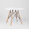 Комплект мебели детский стол Eames белый, 4 голубых стульчика