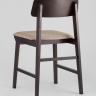 Комплект из двух стульев ODEN мягкая тканевая коричневая обивка, деревянный каркас из массива гевеи