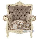 Кресло Милано 8802-А MK-1828-IV (цвет патины: золото) 116х90х115 см Слоновая кость