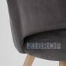 Освальд стеклянный 120*80, стулья Лион велюр серые спинка с ромбами