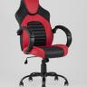 Игровое кресло компьютерное TopChairs Racer Midi черно-красное геймерское