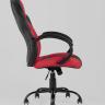 Игровое кресло компьютерное TopChairs Racer Midi черно-красное геймерское