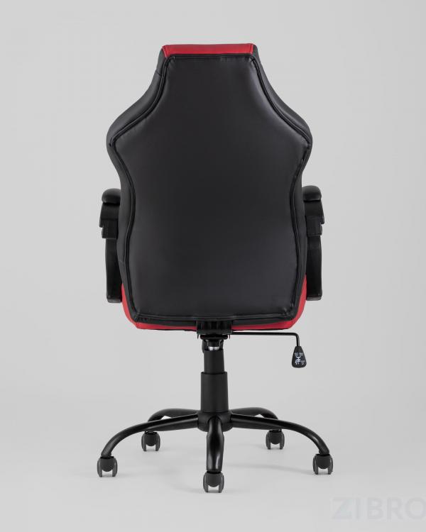 Игровое кресло компьютерное TopChairs Racer Midi черно-красное геймерское