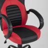 Игровое кресло компьютерное TopChairs Racer Midi черно-красное геймерское