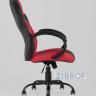 Игровое кресло компьютерное TopChairs Racer Midi черно-красное геймерское