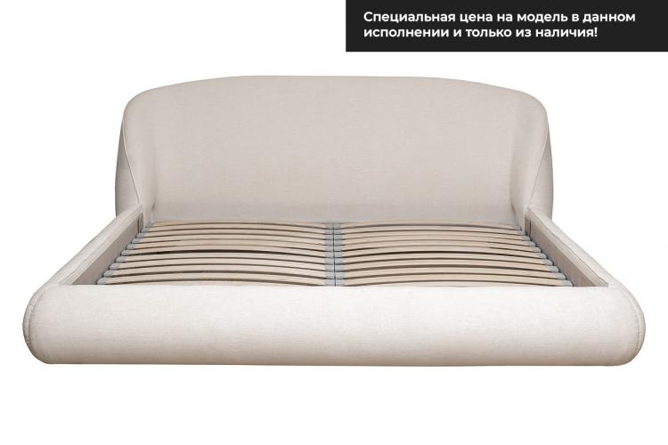 Кровать Палаццо(Palazzo) 180 без мех.шенилл экрю Natur-Ecru 215*240*90см