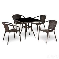 Комплект мебели из иск. ротанга T283BNS/Y137C-W51 Brown (4+1)