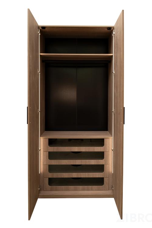 GD-10012/2-3 Шкаф Alto двух c выдв ящик,цвет дуб Урбан Кофейный,фасад глухой 100*57*228.5см