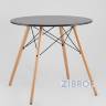 Eames D80 черный, 4 стула Eames DSW белые