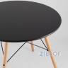Eames D80 черный, 4 стула Eames DSW белые