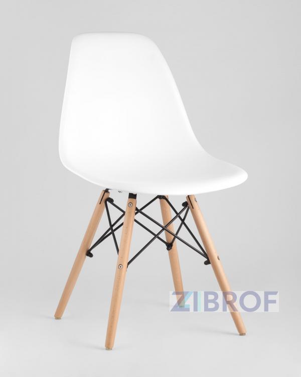 Eames D80 черный, 4 стула Eames DSW белые