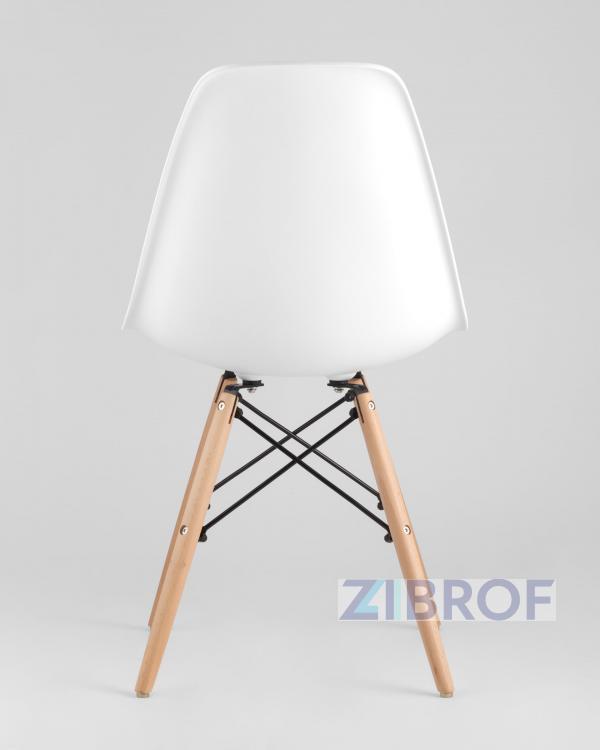 Eames D80 черный, 4 стула Eames DSW белые