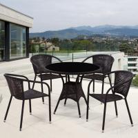 Комплект плетеной мебели T197ANS-W53/Y137B-W51 Brown 4Pcs