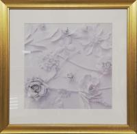 89VOR-FLOWER2 Постер "Лютики" 50*50 см, багет золотой