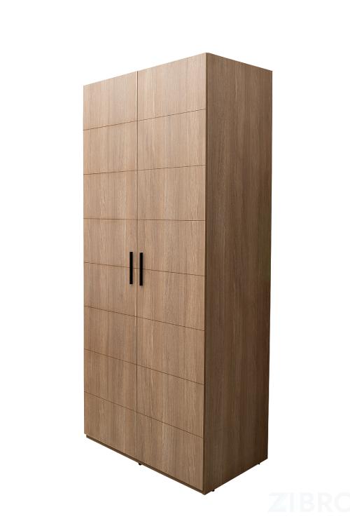 GD-10013/2-3 Шкаф Alto двухд c полками, цвет дуб Урбан Кофейный, фасад глухой 100*57*228.5см
