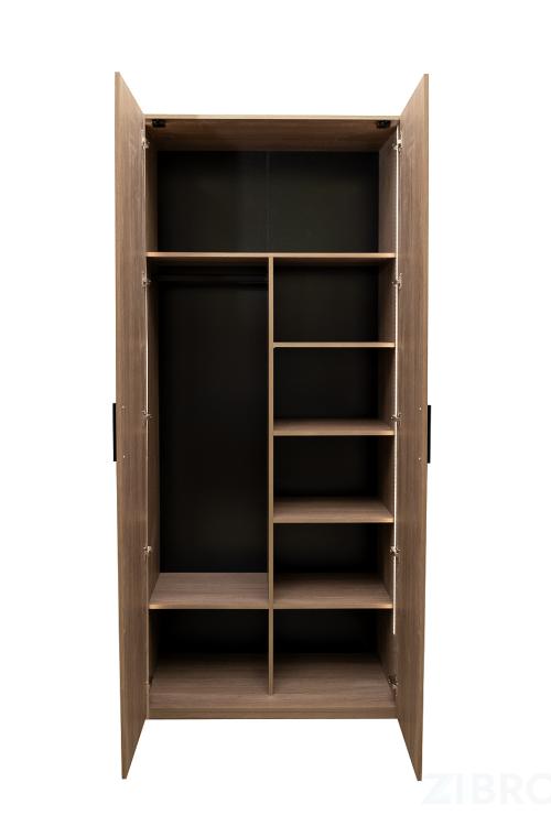 GD-10013/2-3 Шкаф Alto двухд c полками, цвет дуб Урбан Кофейный, фасад глухой 100*57*228.5см