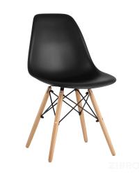 Стул Eames DSW черный пластиковый, сталь, натуральный массив бука, 4 шт.