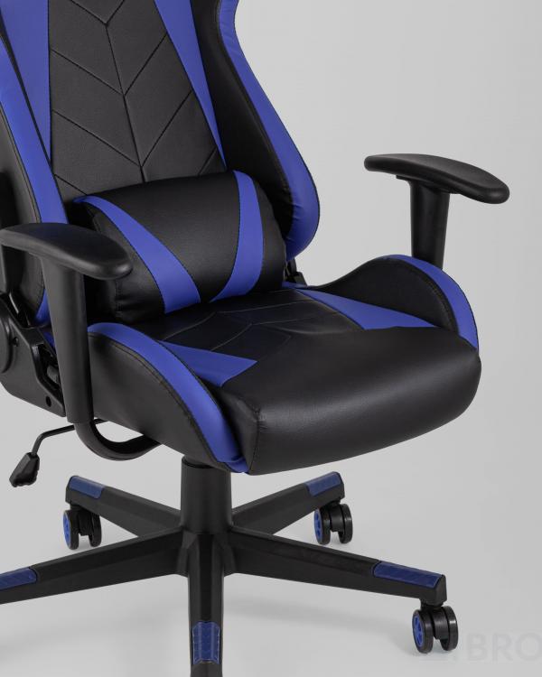 Игровое кресло компьютерное TopChairs Gallardo синее геймерское Игровое кресло компьютерное TopChairs Gallardo синее геймерское