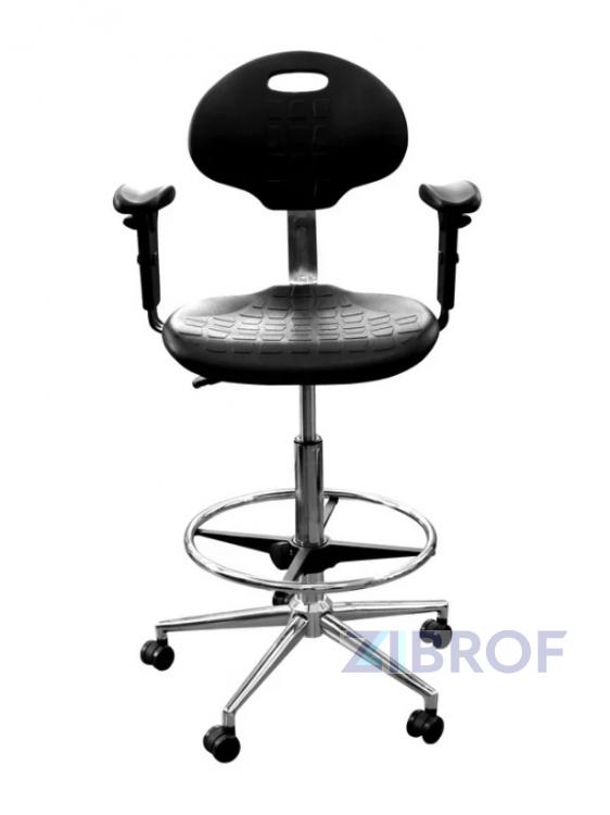 Кресло-стул КР12-В полиуретан с подлокотниками