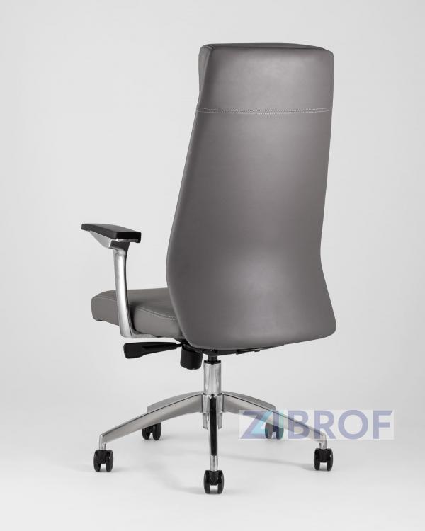 Компьютерное кресло для руководителя TopChairs Armor офисное серое обивка экокожа крестовина металл Компьютерное кресло для руководителя TopChairs Armor офисное серое обивка экокожа крестовина металл