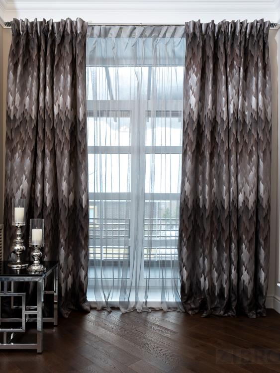 121GD-ROMA-TUL SER/1 Тюль ROMA  серый  275*320см
