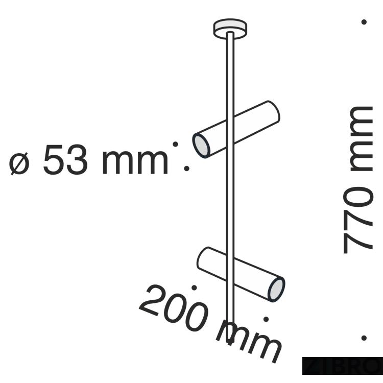 Потолочный светильник Technical C021CL-02B