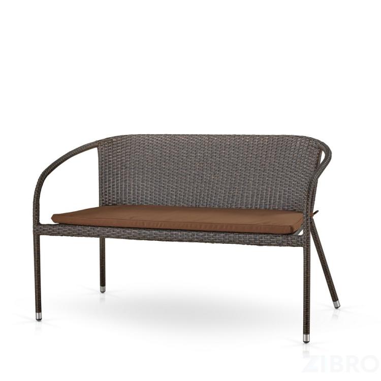 Плетеный диван S139B-W53 Brown/Beige