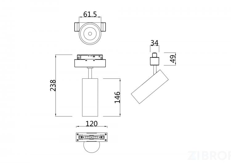 Трековый светильник Technical TR019-2-15W4K-W
