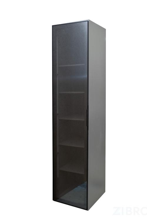 GD-10014-6 Шкаф Alto пенал c полками,цвет серый Кобальт, дверце стекло(тонир) 50*57*228.5см