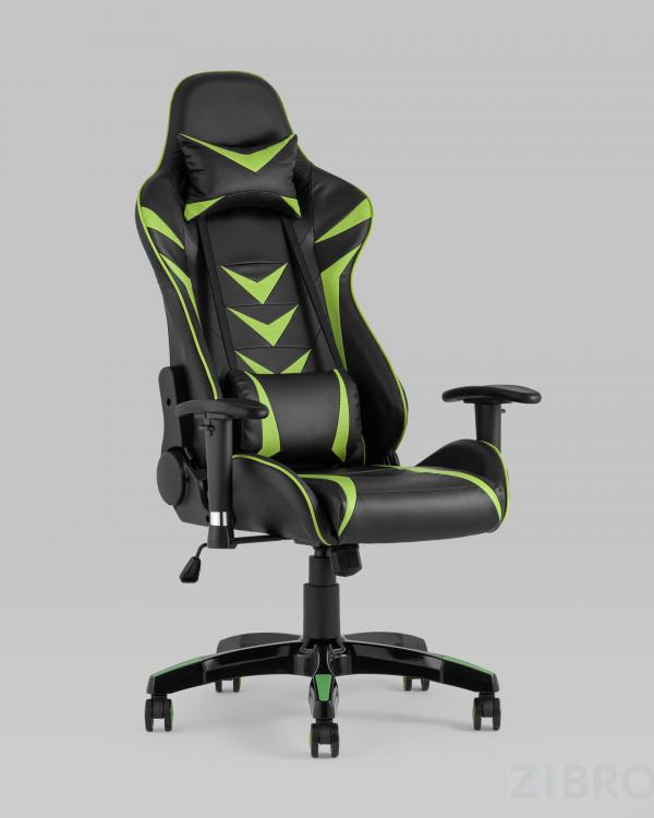 Игровое кресло компьютерное TopChairs Corvette зеленое геймерское Игровое кресло компьютерное TopChairs Corvette зеленое геймерское